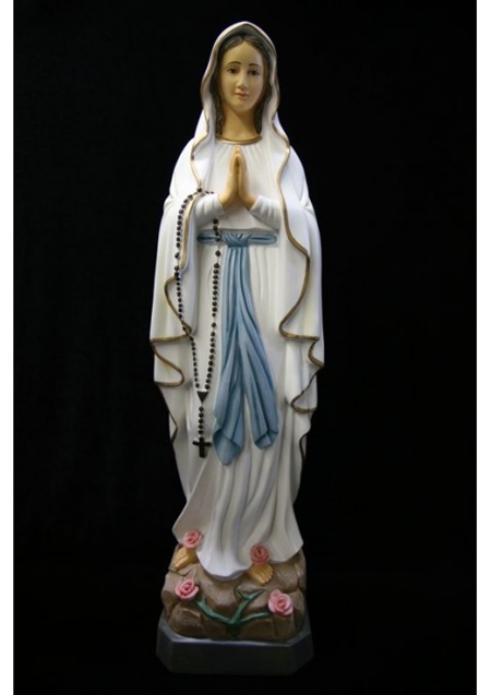 OUR LADY OF LOURDES- WHITE DRESS ( NEW)